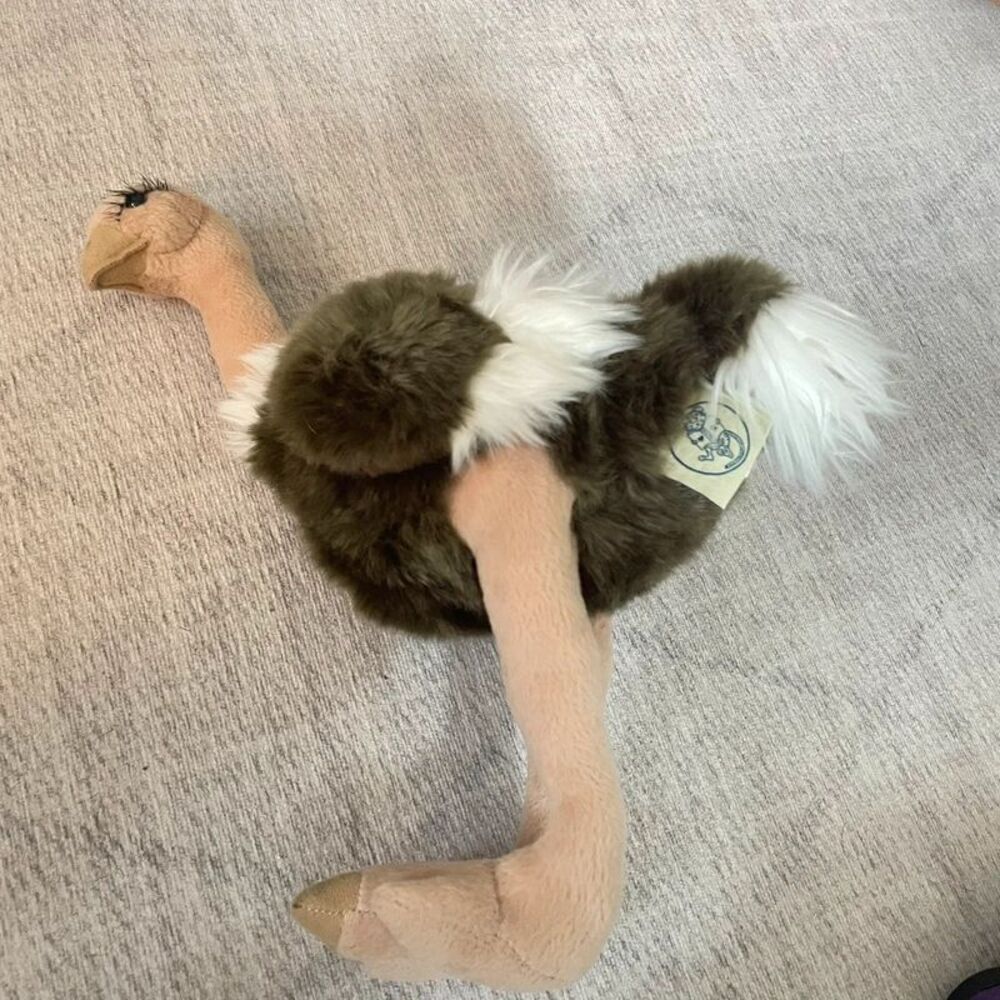 Tiger Tale Toys Ostrich w/ Eyelashes Plush Toy Stuffed Animal 9.25 in x 8.5 in